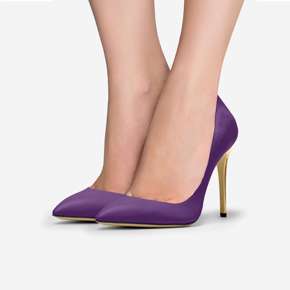 Purple Eco-Leather Pumps