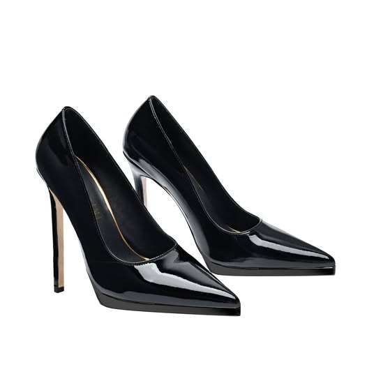 Black Patent Leather Platform Pumps