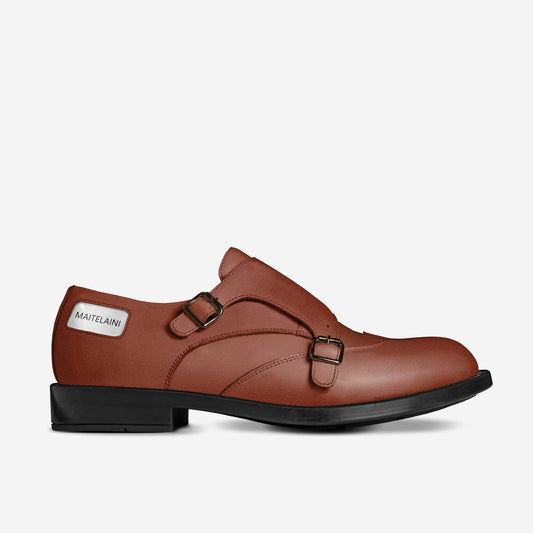 Men Red Brown Leather Shoes