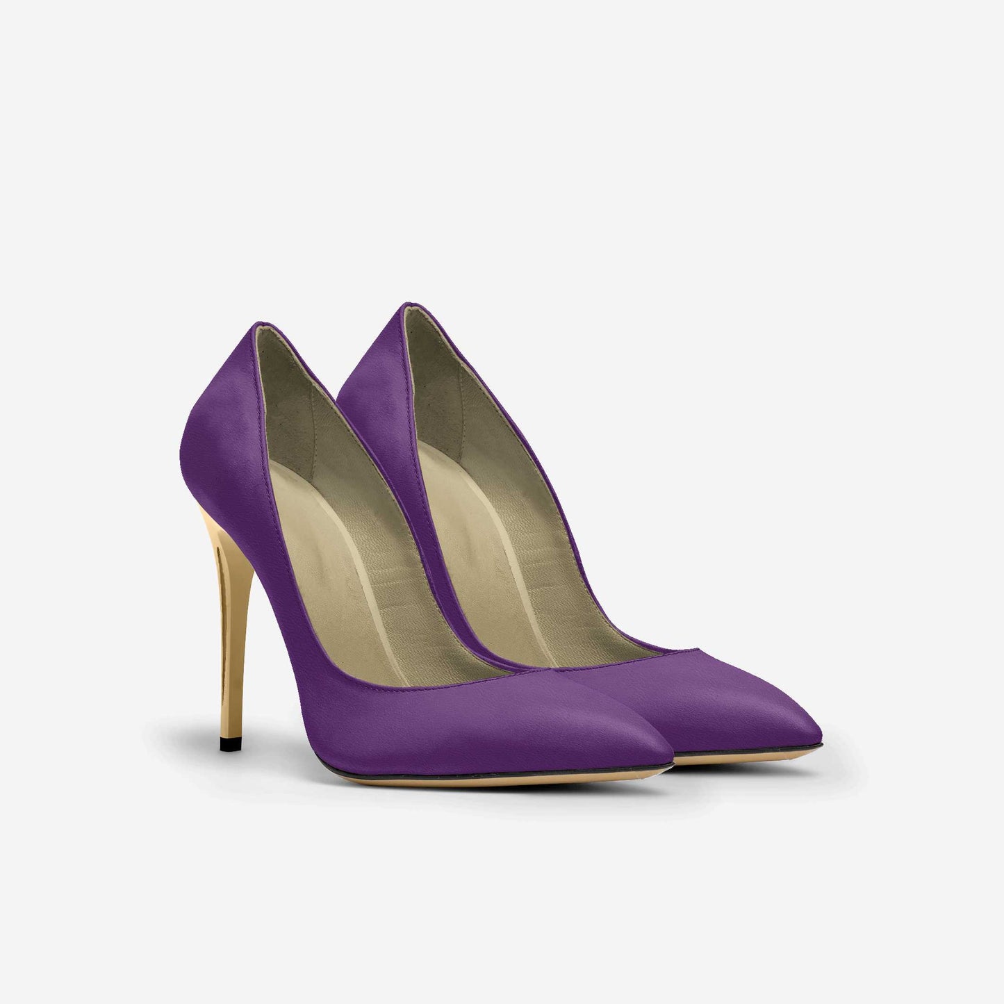 Purple Eco-Leather Pumps