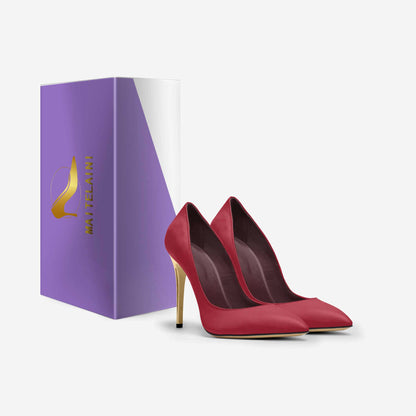 Red Bordeaux Leather Pumps